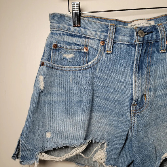 Abercrombie & Fitch The Boyfriend Short Mid Rise Curve Love | Size 28/6 - Picture 3 of 8
